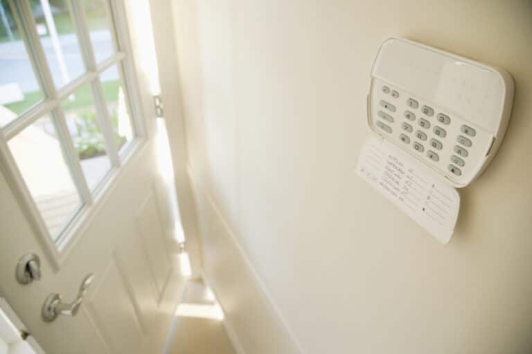richmond, bc, canada,burglar alarm at front door