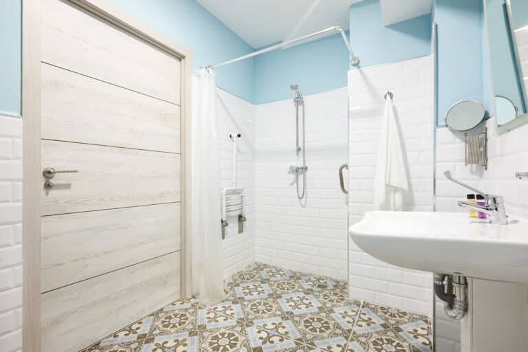 bathroom adapted for disabled people. contemporany accessibility