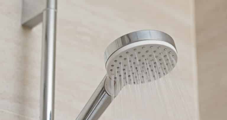 water flow in the shower head