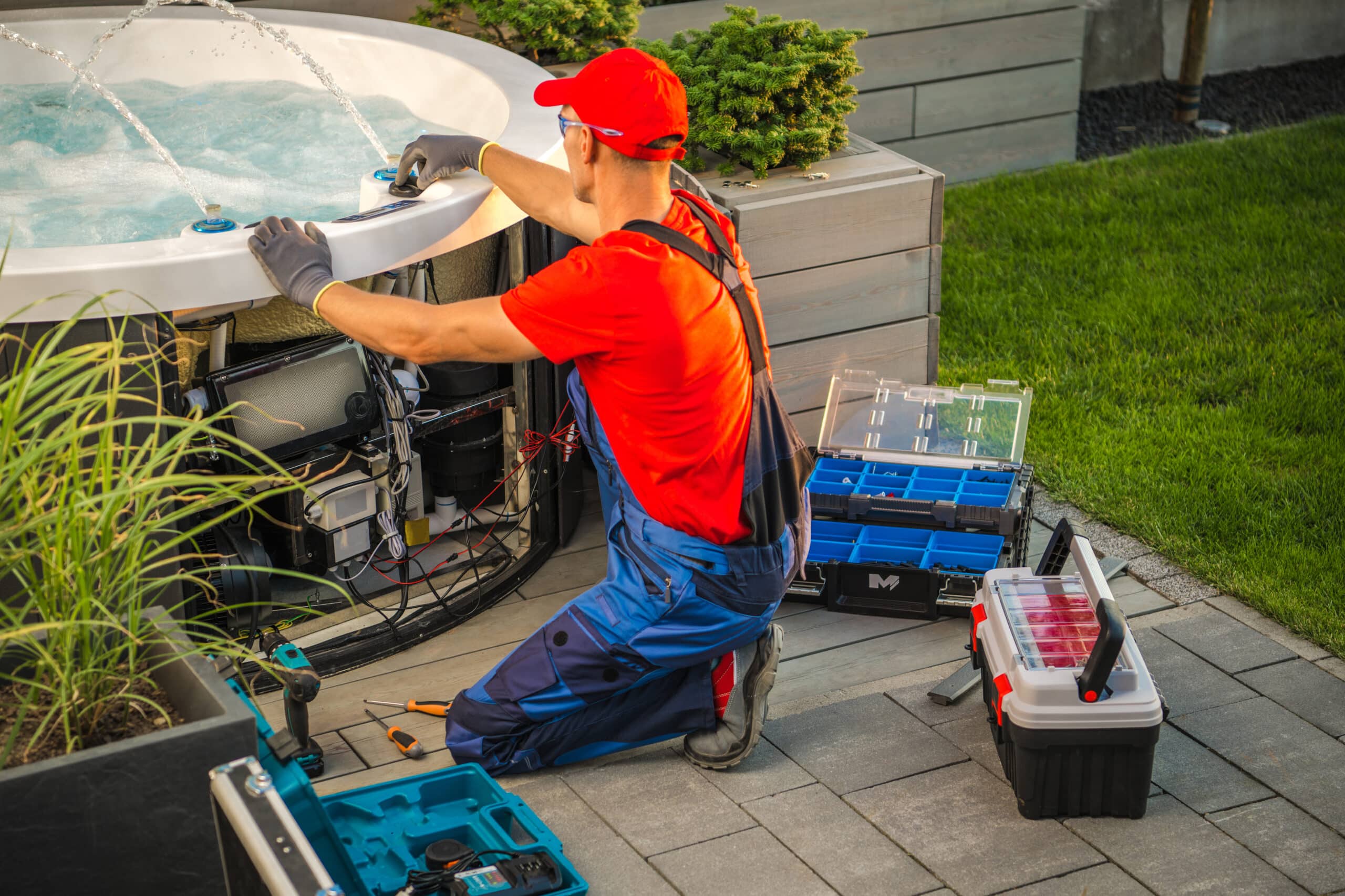 hot tubs servicing performed by professional spa technician