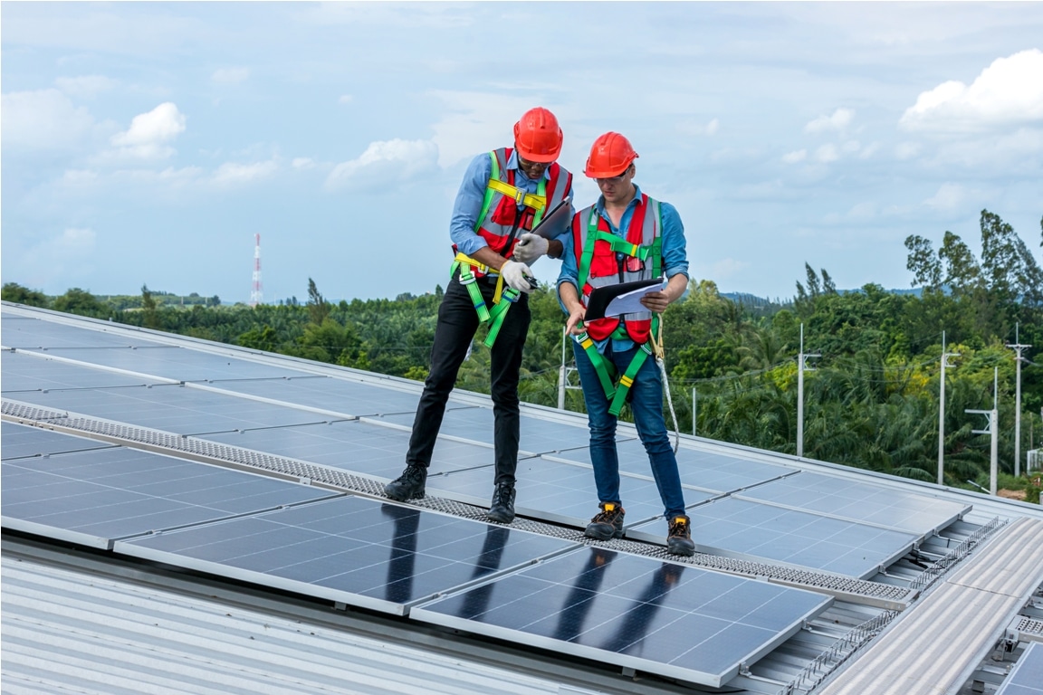 engineer working setup solar panel at the roof top 2023 01 10 06 45 26 utc