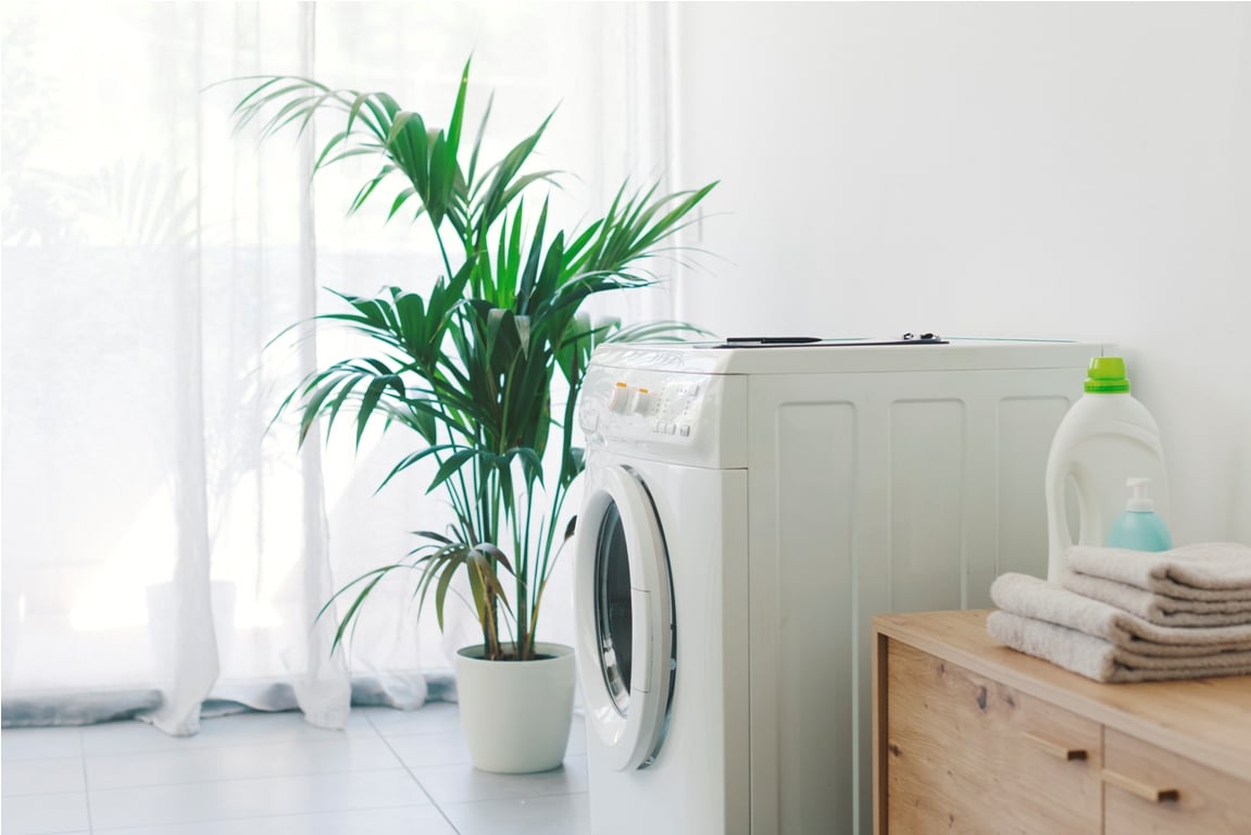 washing machine in the laundry at home