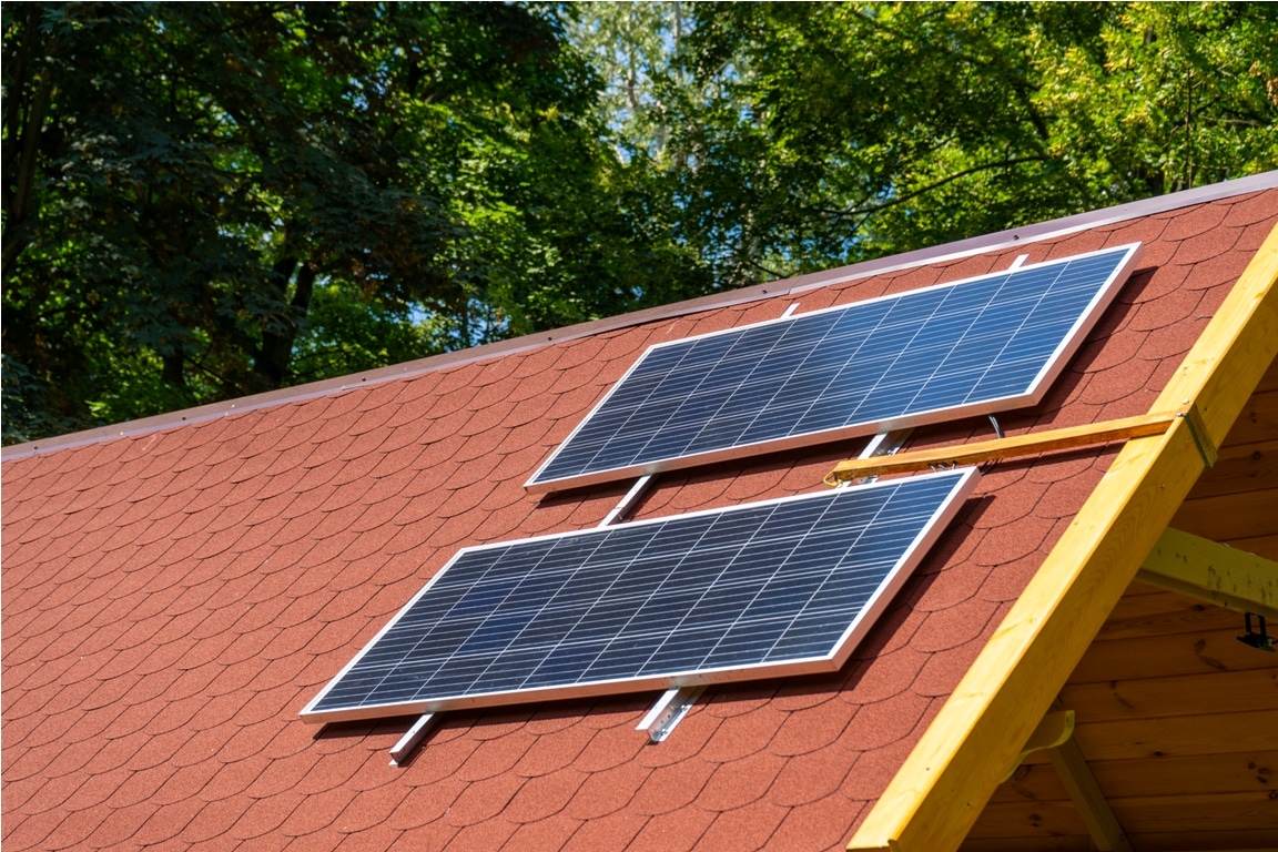 solar panel on the roof of the house red tiles 2023 11 27 04 49 58 utc