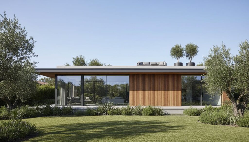 maison moderne extension jardin